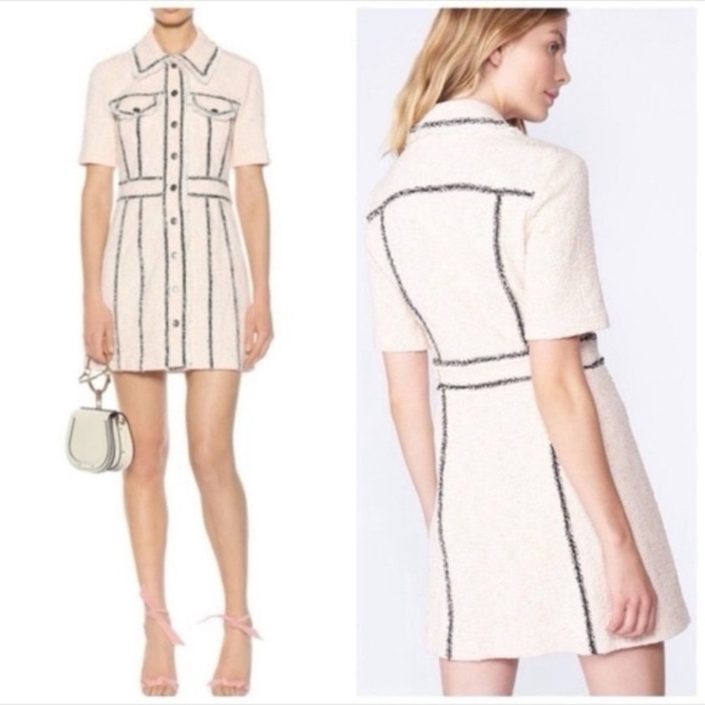 Veronica Beard Pink Tweed Dress